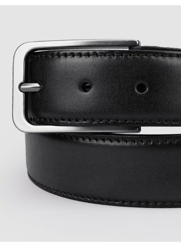 Cabani 100% Genuine Leather Black Men's Casual Belt - Image 3